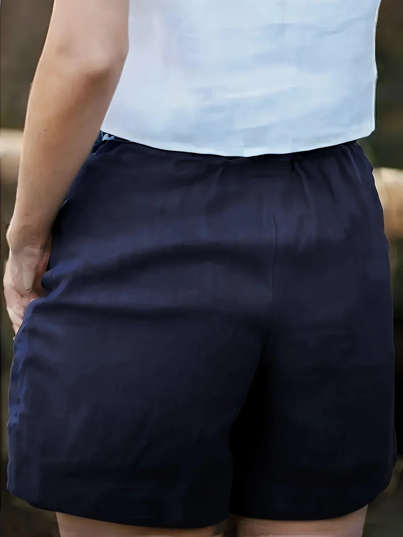 Short D'été Décontracté Avec Poches Pour Femmes