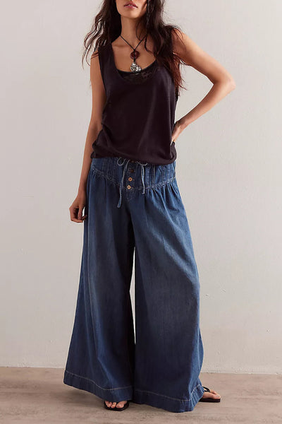 Jeans Amples & Élégants À Jambes Larges