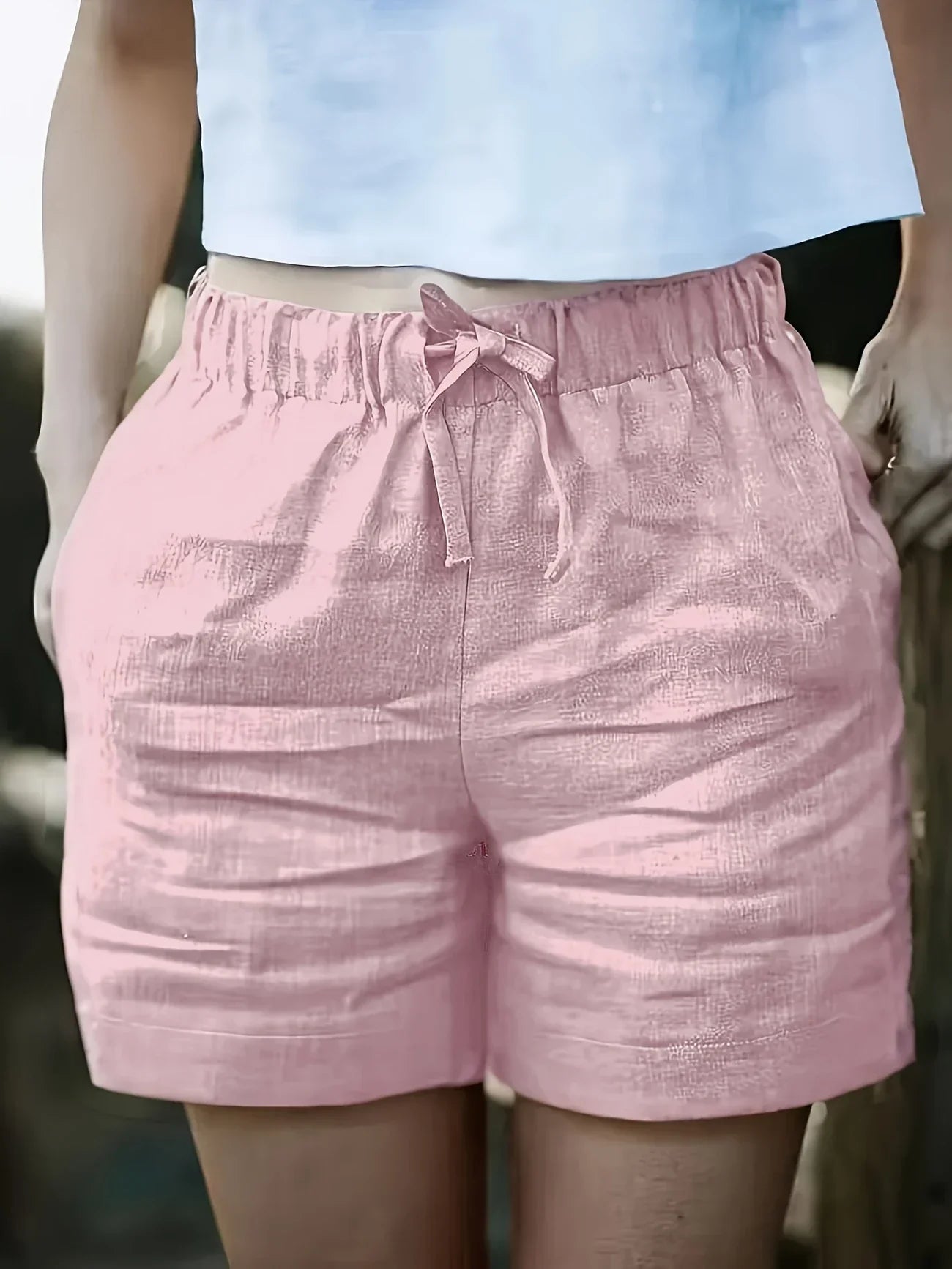 Short D'été Décontracté Avec Poches Pour Femmes