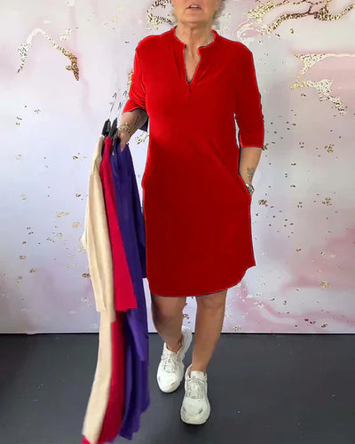 Robe Fit À Décolleté En V Avec Poches