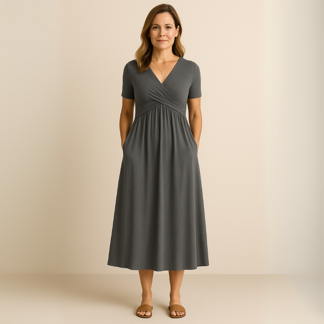Robe Alicia Longue Col V
