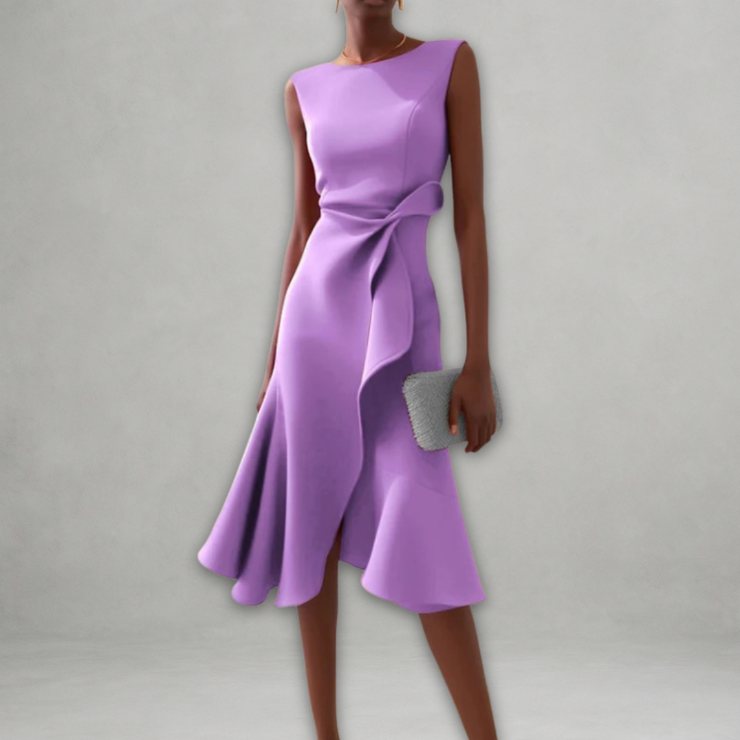 Robe Mi-longue Élégante Sans Manches