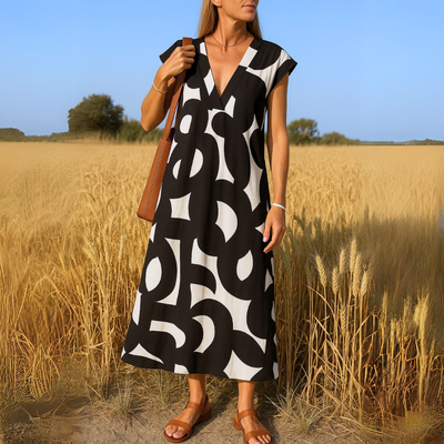 Robe Fluide Avec Décolleté En V