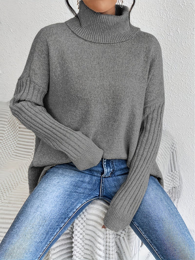Pull Col Montant Élégant & Décontracté