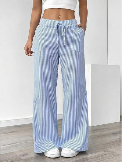 Pantalon Large En Coton Doux Pour Femmes