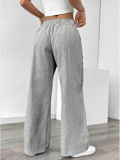Pantalon Large En Coton Doux Pour Femmes