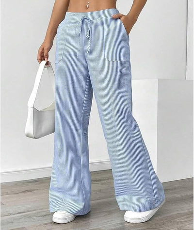 Pantalon Large En Coton Doux Pour Femmes