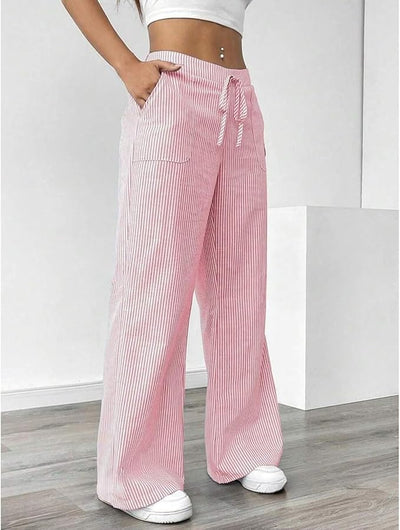 Pantalon Large En Coton Doux Pour Femmes