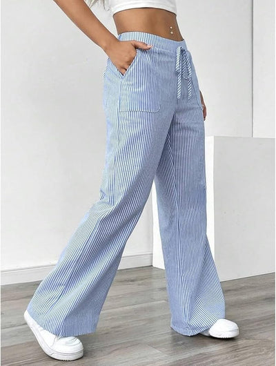 Pantalon Large En Coton Doux Pour Femmes