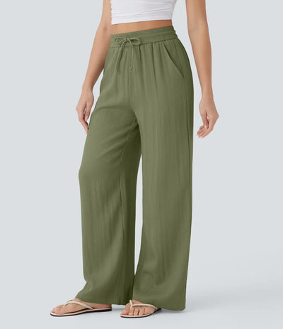 Pantalon En Lin Décontracté & Aéré