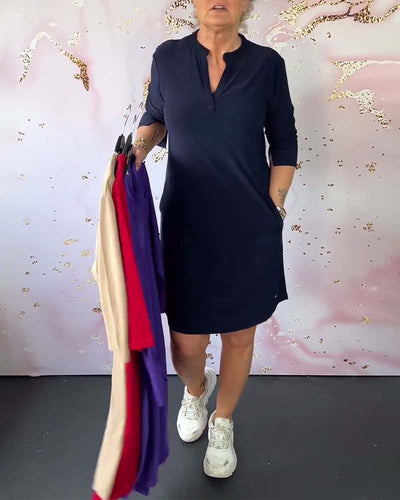 Robe Fit À Décolleté En V Avec Poches