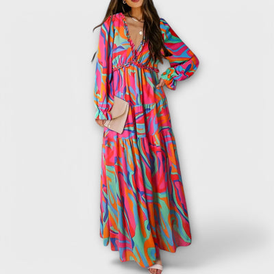 Robe Longue & Élégante En Col V