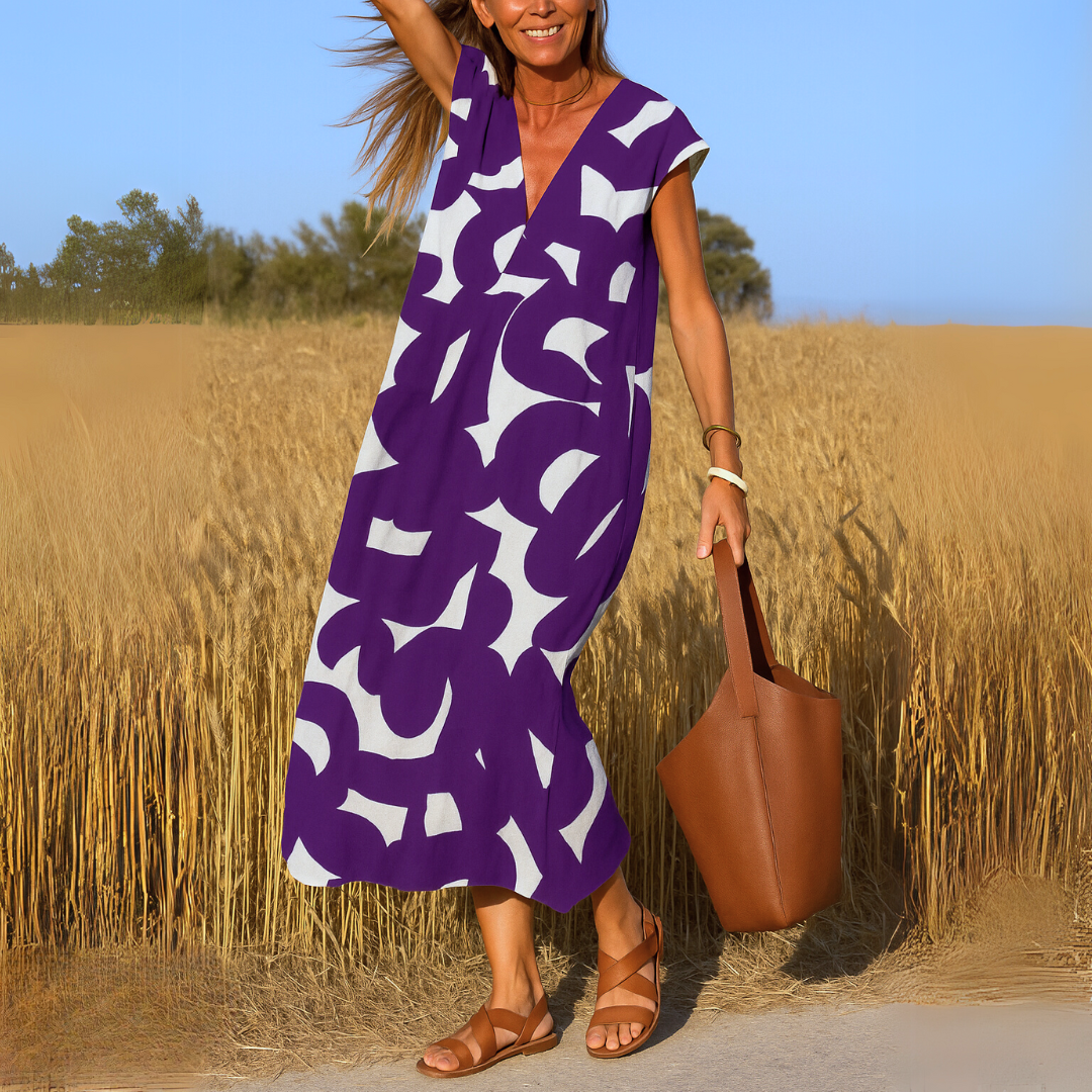 Robe Fluide Avec Décolleté En V