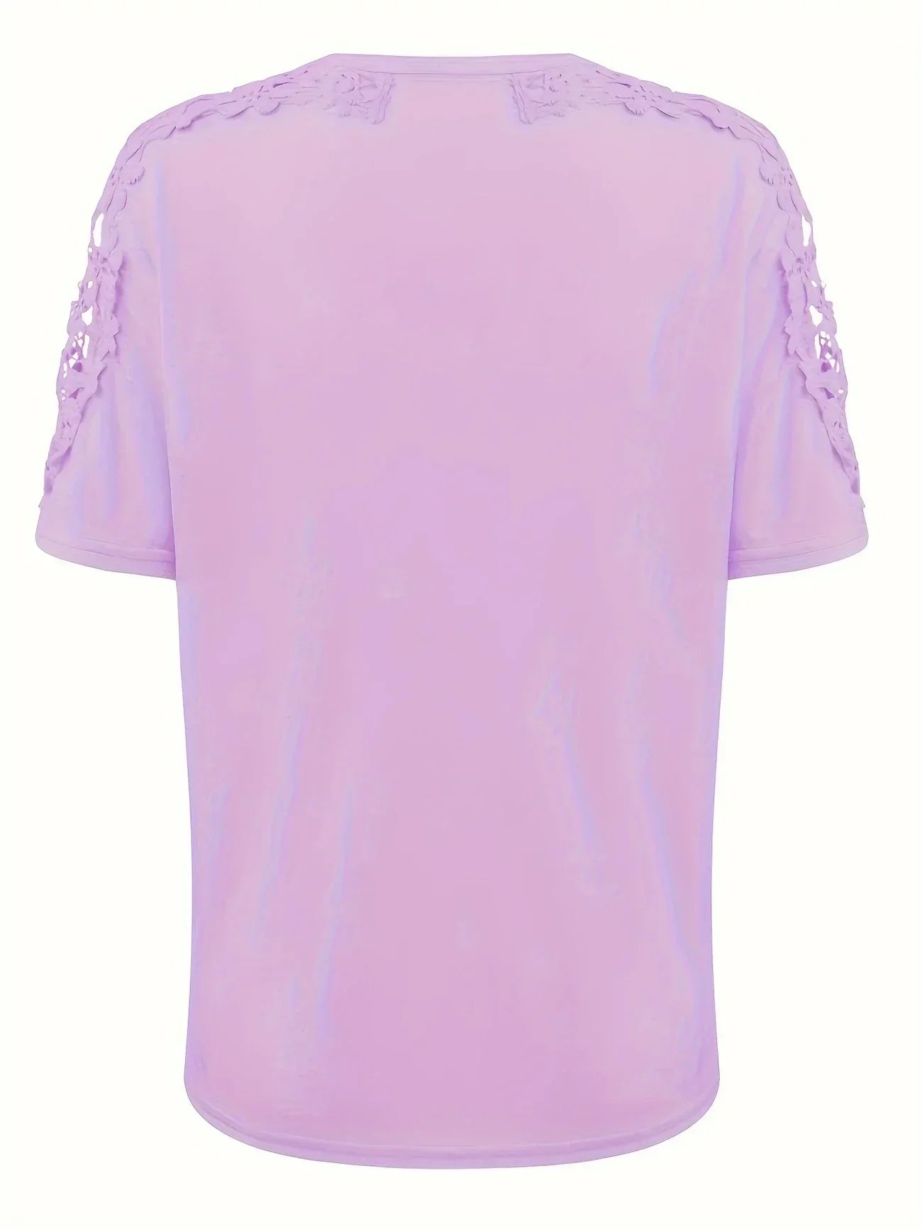 T-shirt D'été À Manches Courtes Avec Dentelle