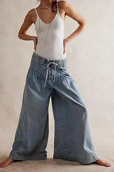 Jeans Amples & Élégants À Jambes Larges