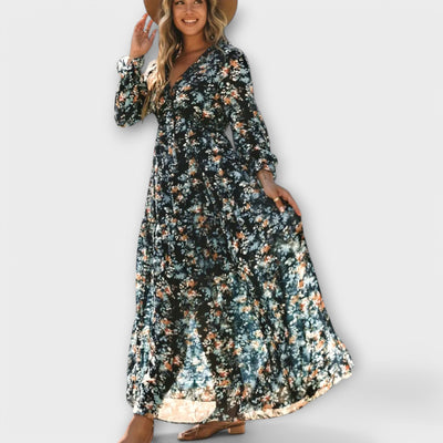 Robe Longue & Élégante En Col V