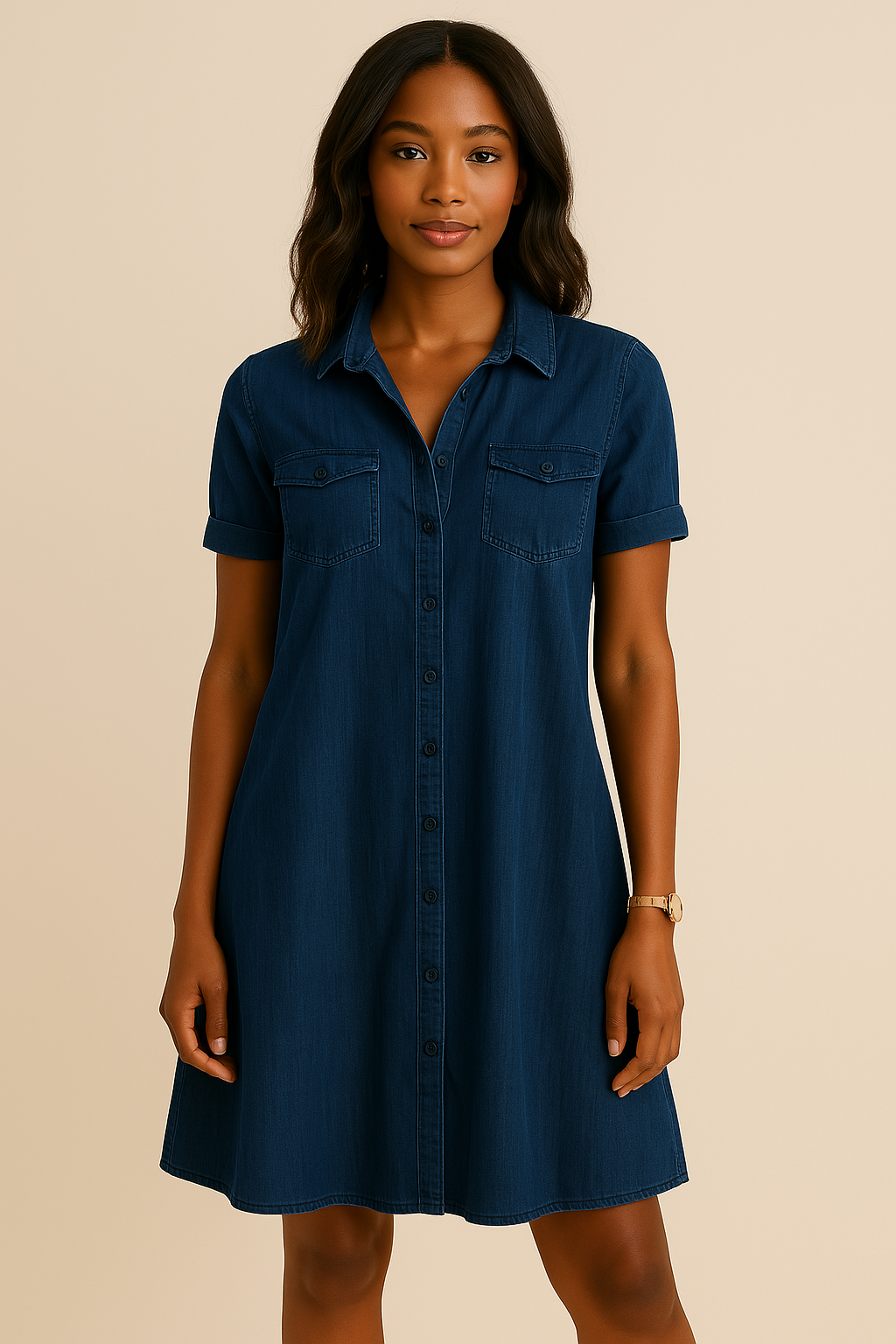 Robe Mi-Longue & Fit En Jean
