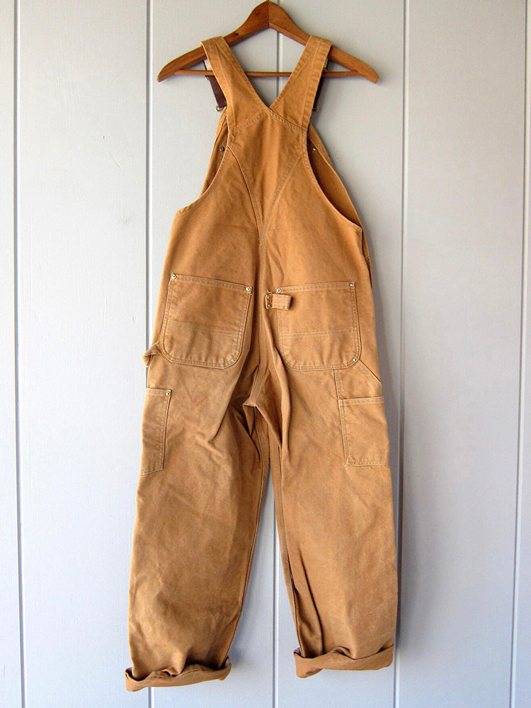 Combinaison En Toile Élégante Avec Poches
