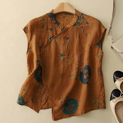 Top Alania Sans Manches En Lin