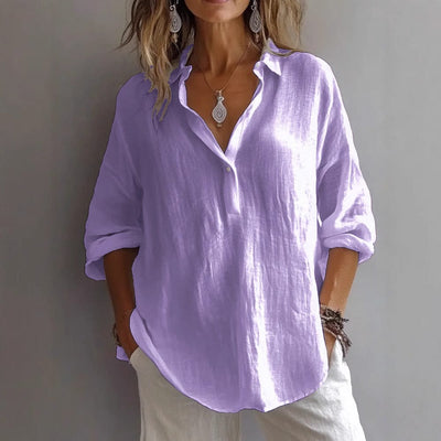 Chemise Décontractée En Lin Doux