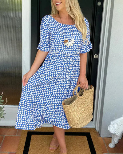Robe Sisilya À Manches Volantes