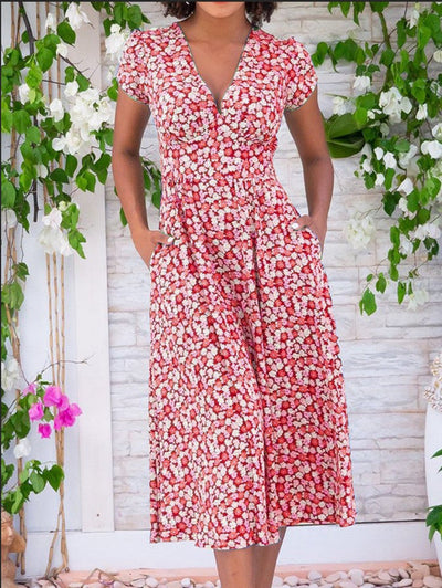 Robe Fionna Mi-Longue Légère Avec Poches