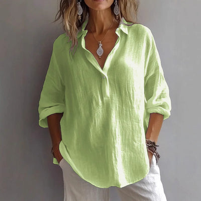 Chemise Décontractée En Lin Doux
