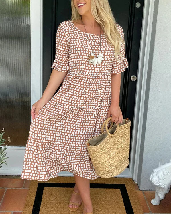 Robe Sisilya À Manches Volantes