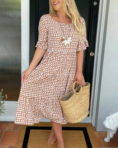 Robe Sisilya À Manches Volantes