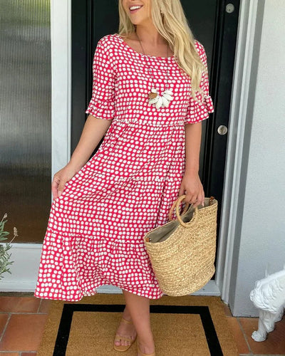 Robe Sisilya À Manches Volantes