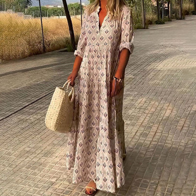 Robe Boho Légère En Col V