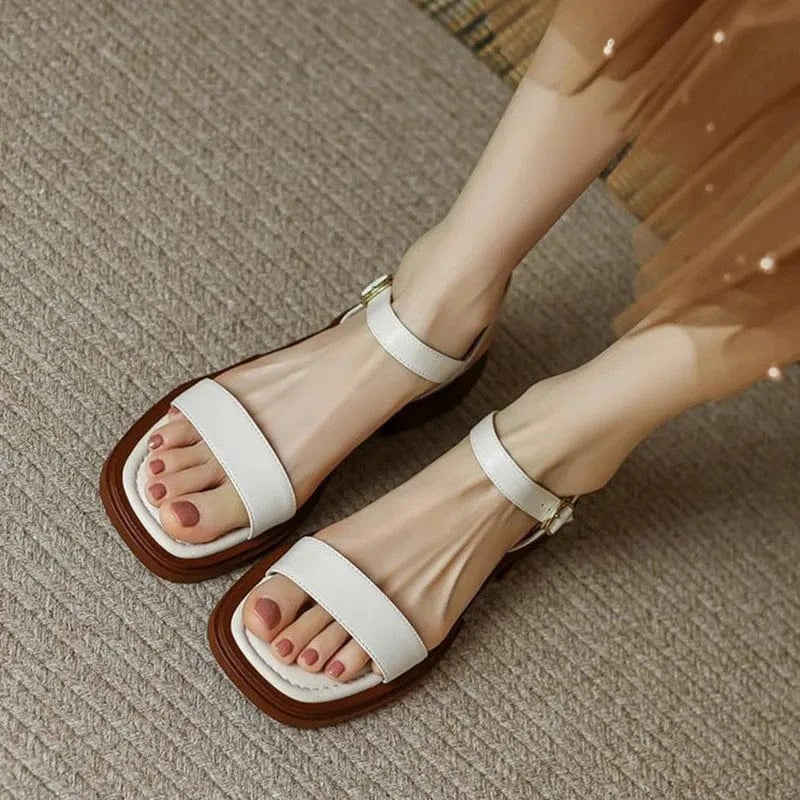 Sandales À Talon Klarina En Cuir
