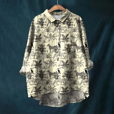 Chemise Vintage En Coton Et En Lin