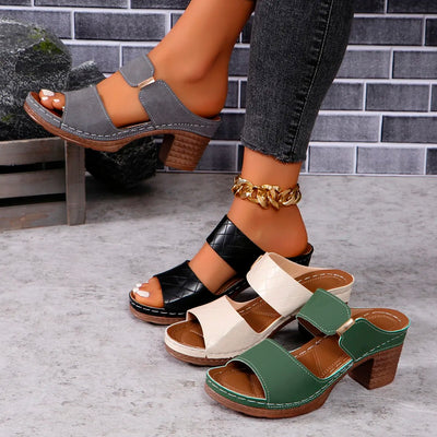 Sandales À Talon Delfina Ultra Confortables