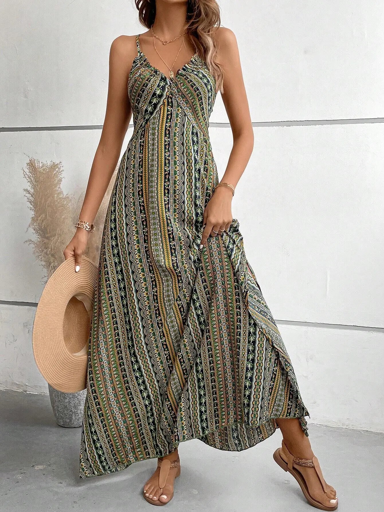 Robe D'été Bohème Sans Bretelles