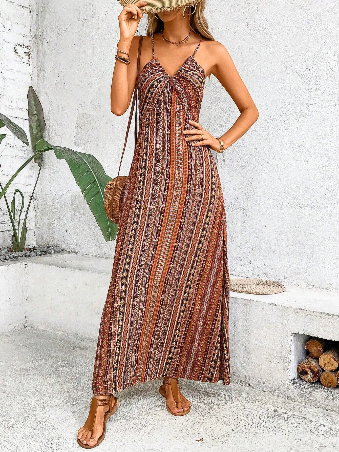 Robe D'été Bohème Sans Bretelles