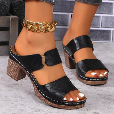 Sandales À Talon Delfina Ultra Confortables