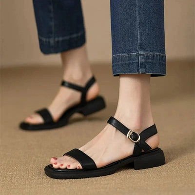 Sandales À Talon Klarina En Cuir