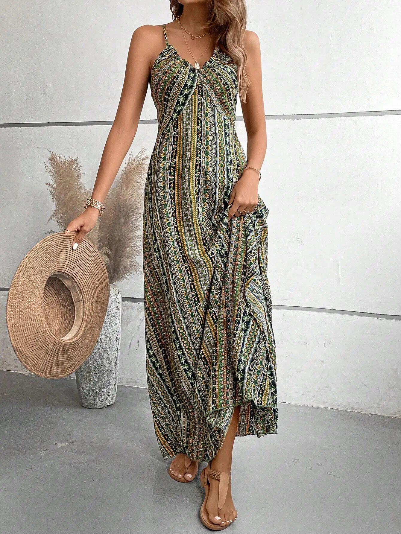 Robe D'été Bohème Sans Bretelles