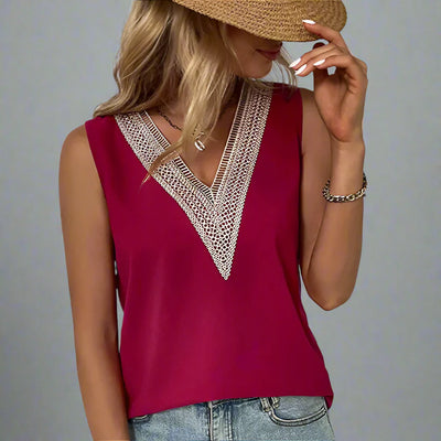 Pull Malania Sans Manches En Dentelle