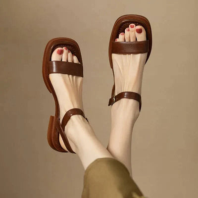 Sandales À Talon Klarina En Cuir