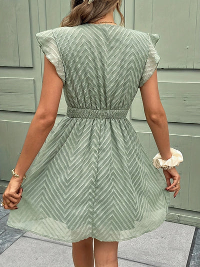 Robe Nayora Sans Manches À Col En V