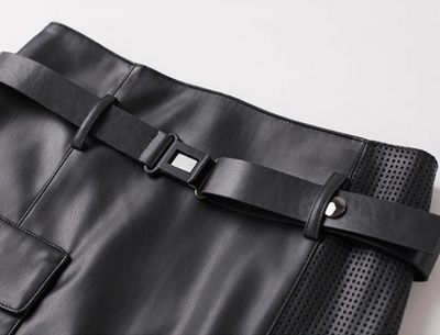 Jupe À Boucles En Cuir