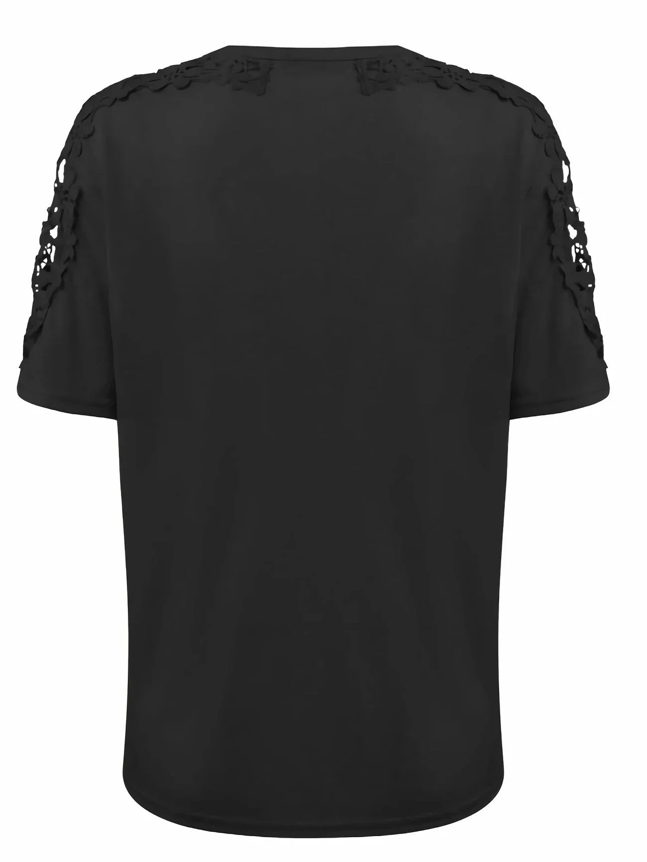 T-shirt D'été À Manches Courtes Avec Dentelle