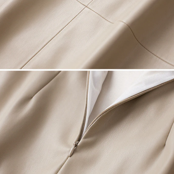 Jupe À Boucles En Cuir