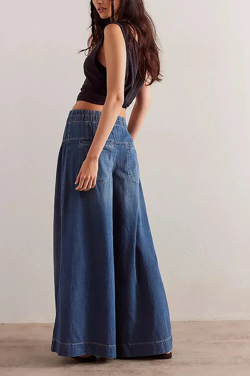 Jeans Amples & Élégants À Jambes Larges