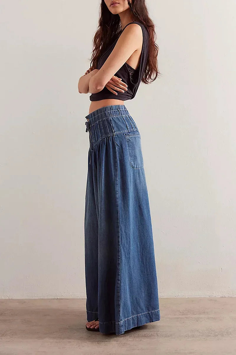 Jeans Amples & Élégants À Jambes Larges