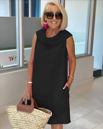 Robe Islane Sans Manches À Col Rond Avec Poches