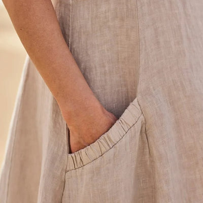 Robe Sans Manches En Coton & Lin