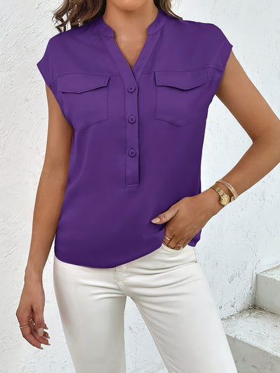 Chemise D'été À Manches Courtes Avec Poches